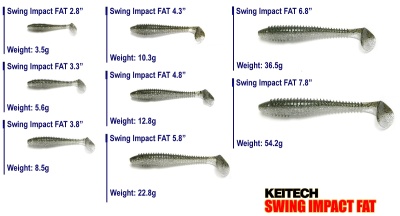 Виброхвост Keitech Swing Impact FAT 4,3" PAL#01